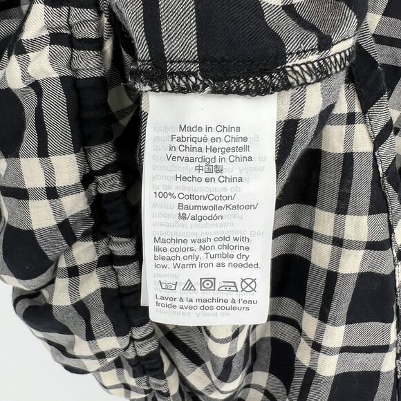 Madewell Arion Plaid Wrap-Front Shirt Black and White Check Size Small - Picture 8 of 8